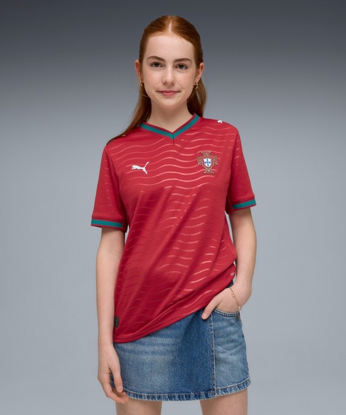 tシャツ PUMA プーマ キッズ サッカー ポルトガル代表 ホーム レプリカ 半袖 ユニフォーム 116-164cm キッズ 子供服 男の子 女の子 | PUMA