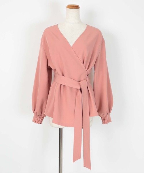 「ur's」 長袖ブラウス S ダークネイビー レディース_画像2