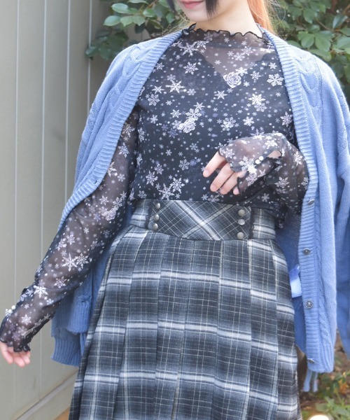 GUCCI 総柄 星 シアー インナー Lサイズ axes femme（アクシーズ ファム） tシャツ 総柄アソートシアーインナー