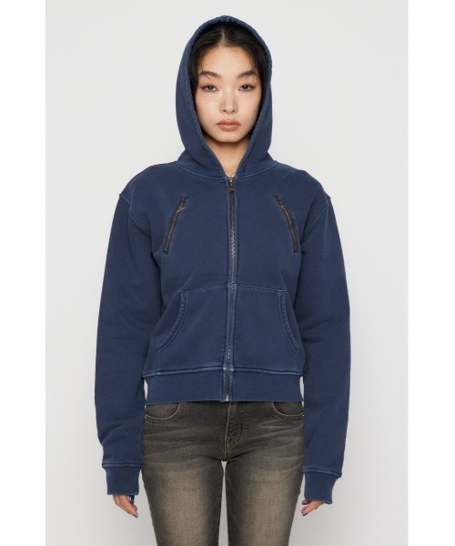 laguagem STAR CHARM ZIP パーカー ネイビー　新品未使用 LAGUA GEM（ラグアジェム） パーカー STAR CHARM ZIP パーカー