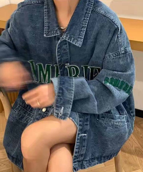 「meJane」 デニムジャケット FREE ブルー レディース_画像3