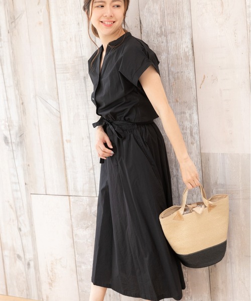 「PREFERIR」 半袖ワンピース MEDIUM ボルドー レディース_画像5