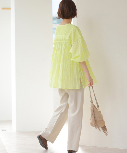 journal standard relume コットンボイル2weyブラウス JOURNAL STANDARD relume｜コットンボイルクリンクルピンタック