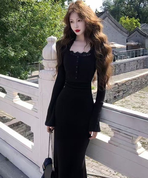 AsheKsha ドレス エレガントなレースのボディコンドレス : ZOZOTOWN