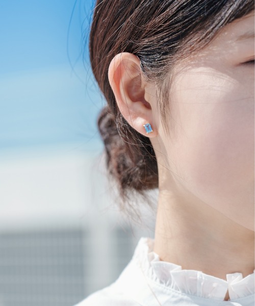 「Jewel closet by L&Co.」 ピアス（両耳用） 11月 クリアブルー レディース_画像3
