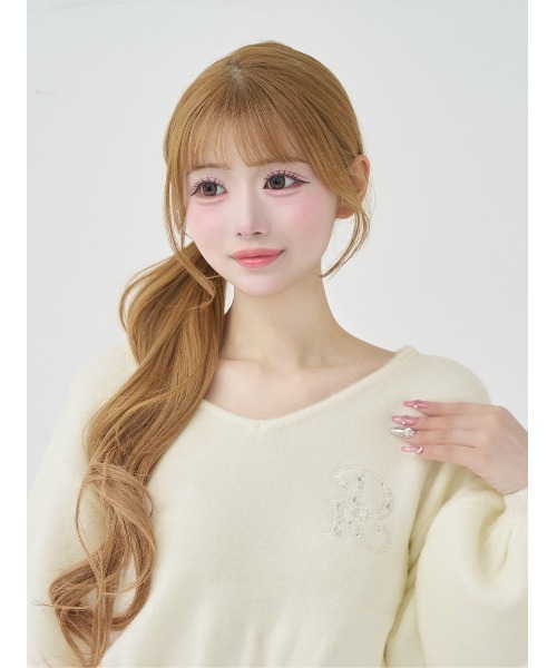 Darich（ダーリッチ） ニット セーター ぺプラムVネックニットトップス