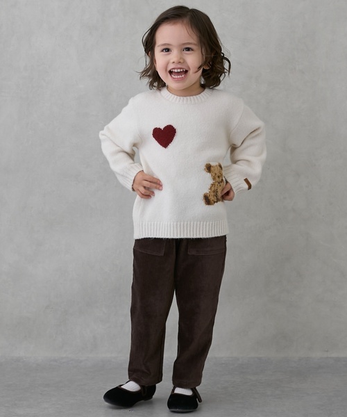 「petit main」 「KIDS」長袖ニット S ネイビー キッズ_画像3