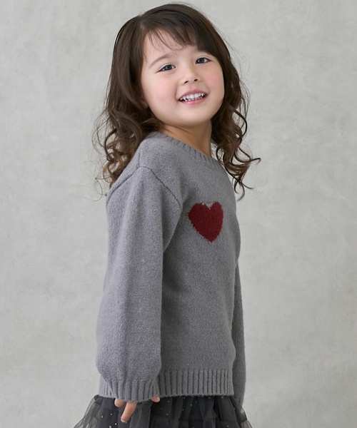 「petit main」 「KIDS」長袖ニット S ネイビー キッズ_画像4