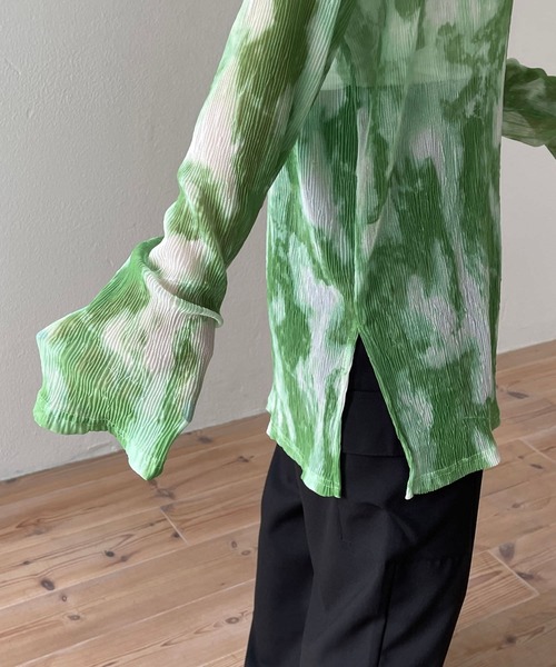 「wee9s」 長袖カットソー FREE グリーン レディース_画像6