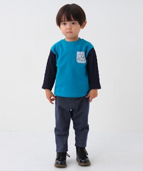 「sense of wonder」 「KIDS」長袖カットソー 120cm ターコイズブルー キッズ_画像4