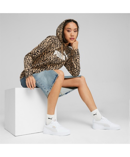 「PUMA」 プルオーバーパーカー SMALL サンドベージュ レディース_画像7