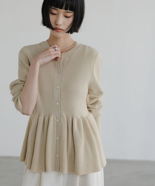 LOWRYS FARM（ローリーズファーム） カーディガン ペプラムニット