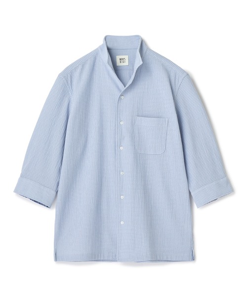MEN'S BIGI（メンズビギ） シャツ 半袖 ストレッチサッカー七分袖