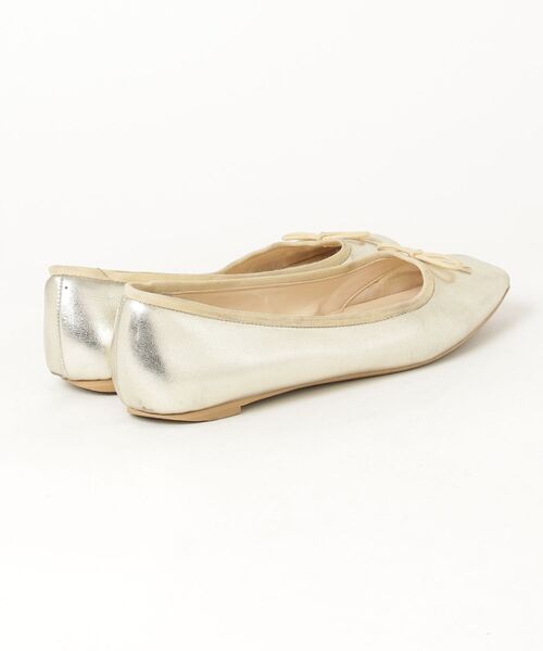 「ODETTE E ODILE」 フラットパンプス 24.5cm ゴールド レディース_画像2