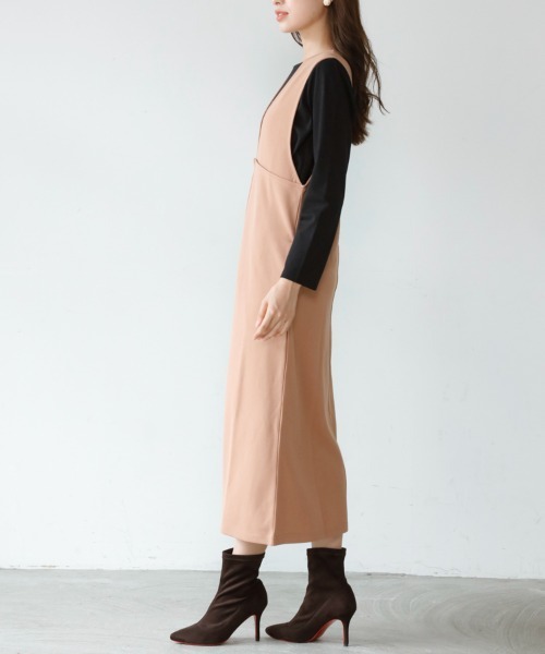 「M.deux」 サロペットスカート MEDIUM ベージュ レディース_画像5
