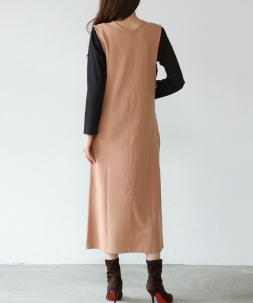 「M.deux」 サロペットスカート MEDIUM ベージュ レディース_画像6