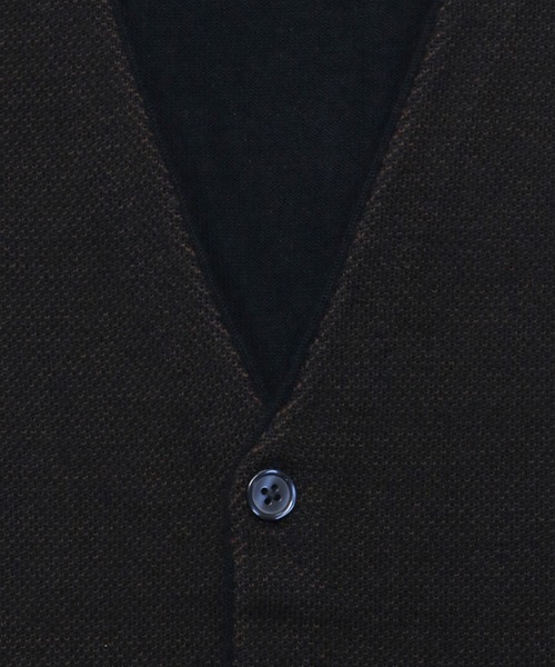 「TOKYO SHIRTS」 ニットベスト M ネイビー メンズ_画像9