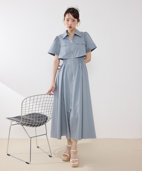 【新品】rienda バストフレアワンピース　M 最終値下 rienda（リエンダ） ワンピース 「伝説のバズりワンピ」バストフレア