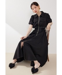 【タグ付試着のみ】伝説のバズりワンピ　rienda　バストフレアワンピース　M rienda（リエンダ） ワンピース 「伝説のバズりワンピ」バストフレア