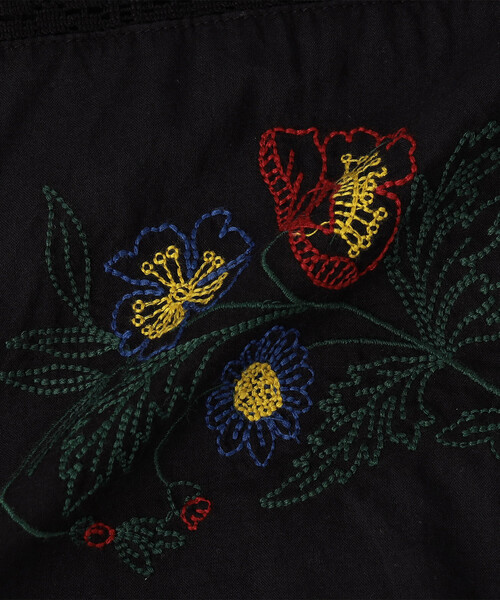 ブラウス シャツ インド パッチワーク刺繍シャツ レディースの画像