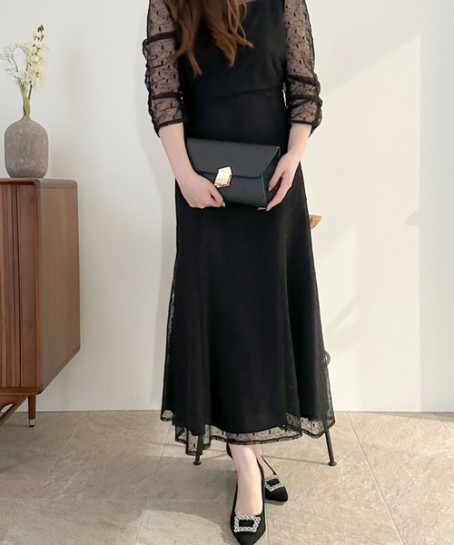 「Dorry Doll」 7分袖ワンピース MEDIUM カーキ レディースの画像