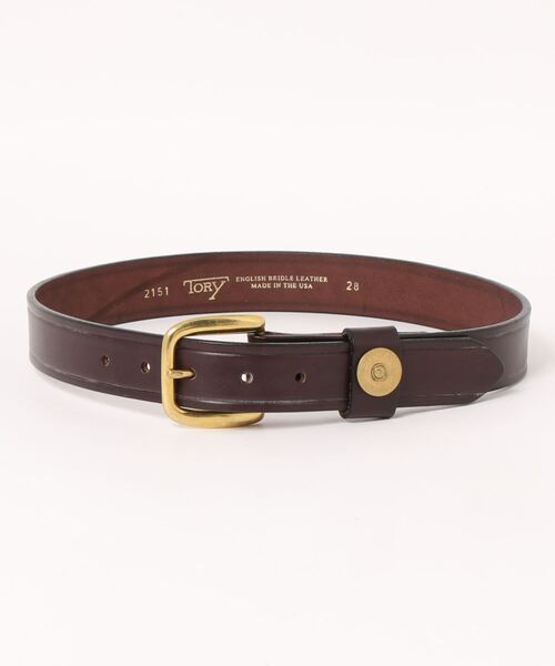 「TORY LEATHER」 ベルト 30inch ブラウン メンズ_画像3
