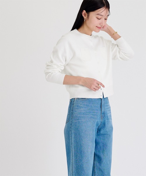 「ur's」 ニットカーディガン M グレー レディース_画像6