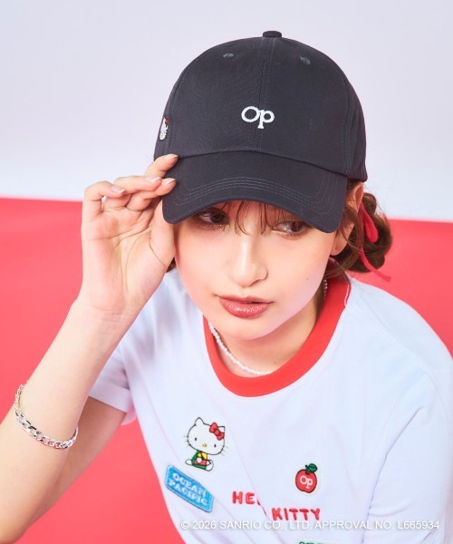 キャップ 帽子 「Ocean Pacific×ハローキティ」レディースワンポイント