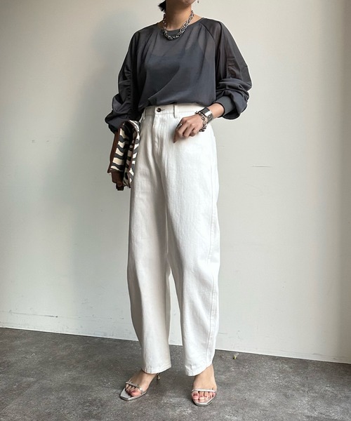 DouDou（ドゥドゥ） デニムパンツ 38 ホワイト レディース : ZOZOTOWN