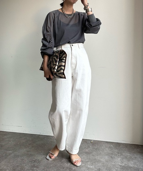 DouDou（ドゥドゥ） デニムパンツ 38 ホワイト レディース : ZOZOTOWN