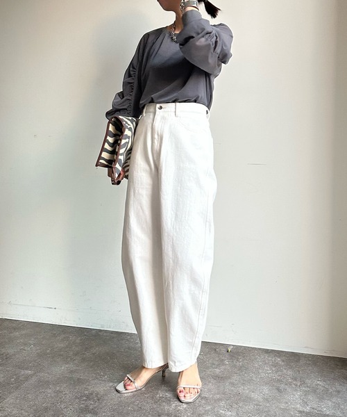 DouDou（ドゥドゥ） デニムパンツ 38 ホワイト レディース : ZOZOTOWN