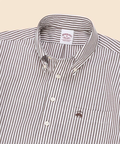 紳士　半袖シャツ　Brooks Brothers BROOKS BROTHERS（ブルックスブラザーズ） シャツ 半袖 コットン