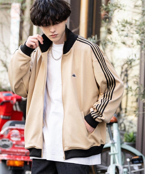 Kappa（カッパ） ジャージブルゾン L グレイッシュベージュ メンズ
