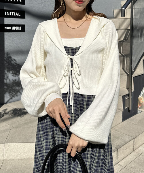 「w closet」 ニットアンサンブル FREE ブルー レディース_画像2
