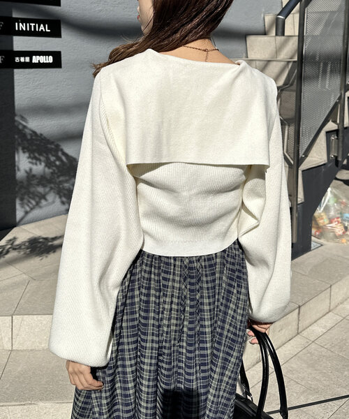「w closet」 ニットアンサンブル FREE ブルー レディース_画像4