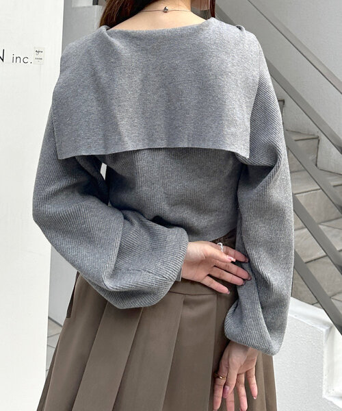 「w closet」 ニットアンサンブル FREE ブルー レディース_画像9