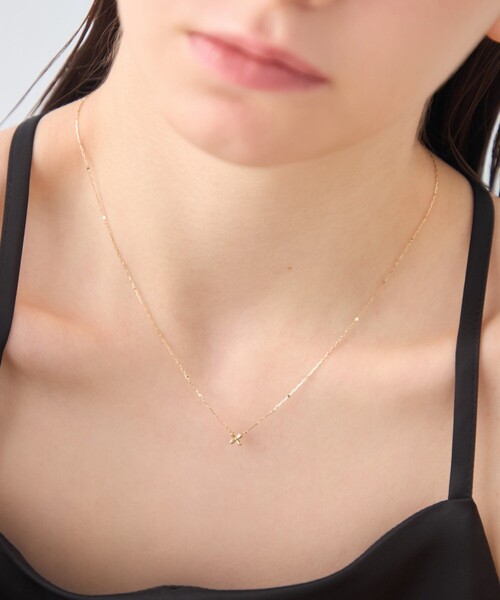 ネックレス 「レイヤード」 K18YG ダイヤモンド ネックレス レディースの画像
