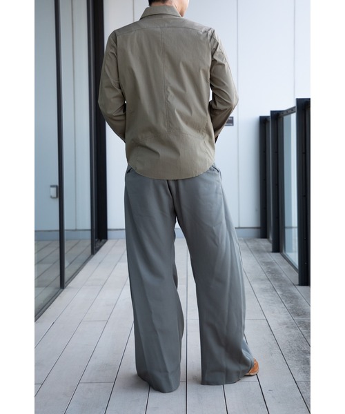 スラックス 別注 2TUCKED CURVED LEG TROUSERS メンズの画像