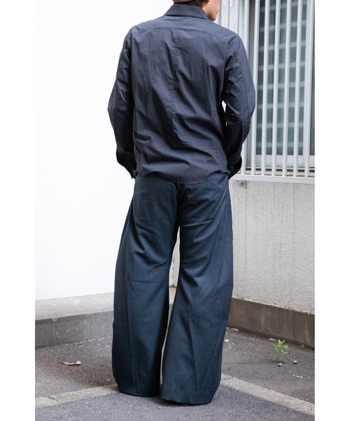 スラックス 別注 2TUCKED CURVED LEG TROUSERS メンズの画像