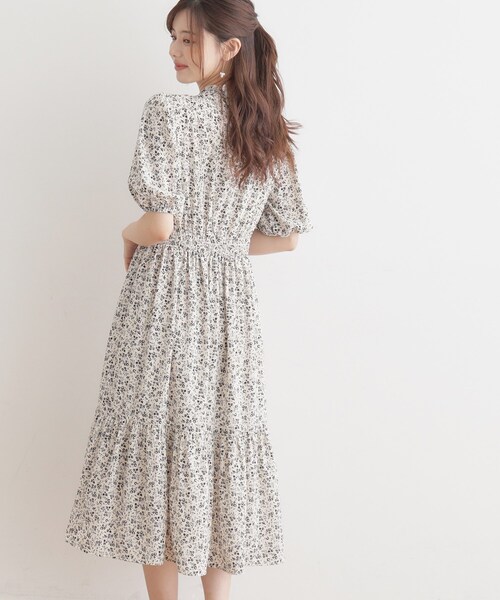 「couture brooch」 半袖ワンピース 36 ベージュ レディース_画像7