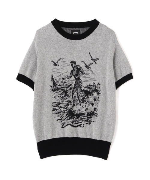 新品☆タグつき　Schott 半袖ニット セーター Lサイズ Yahoo!オークション - 「Schott」 半袖ニット L ブラウン メンズ