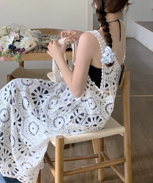 「LADY LIKE」 サロペットスカート M ベージュ レディース_画像5
