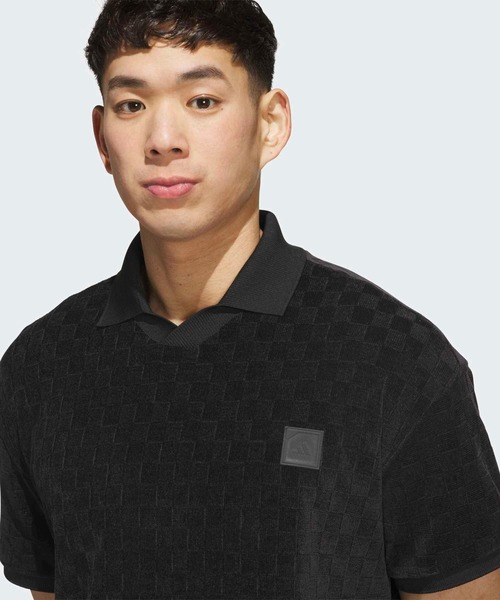 adidas（アディダス） ポロシャツ 半袖 ニット半袖ポロシャツ「adidas