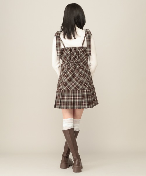 ワンピース 2WAYチェックコンパクトミニワンピース　1079883 | Heather | 22