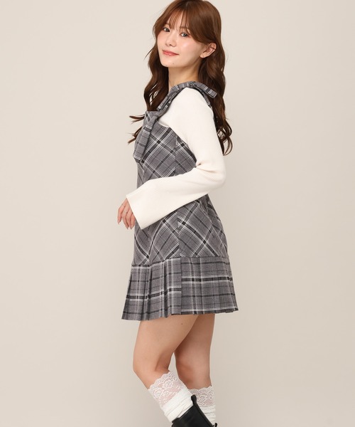 ワンピース 2WAYチェックコンパクトミニワンピース　1079883 | Heather | 05