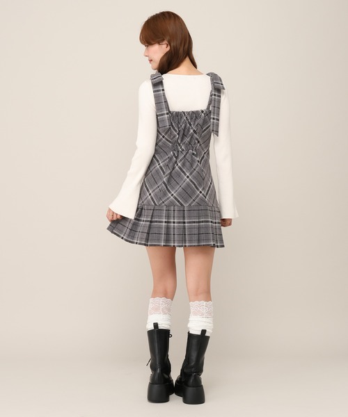 ワンピース 2WAYチェックコンパクトミニワンピース　1079883 | Heather | 09