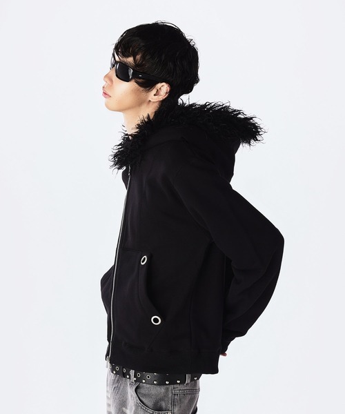 パーカー Fur Hood Zip Hoodie / ファーフードジップフーディー メンズ