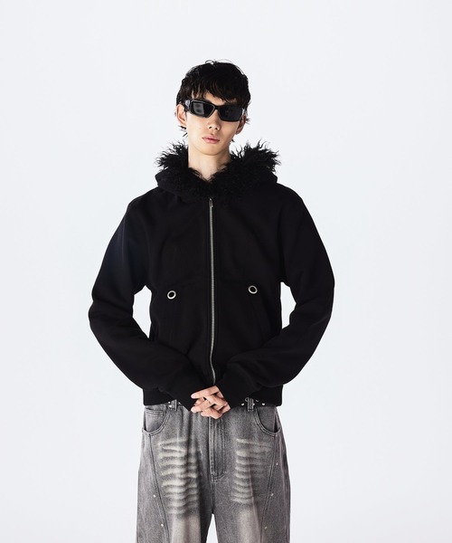 パーカー Fur Hood Zip Hoodie / ファーフードジップフーディー メンズ