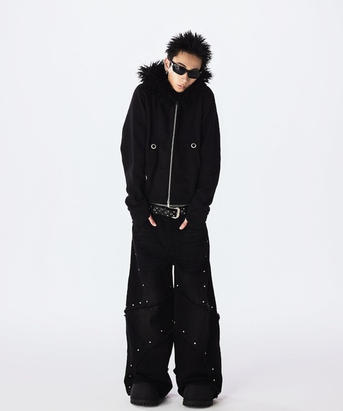 パーカー Fur Hood Zip Hoodie / ファーフードジップフーディー メンズ