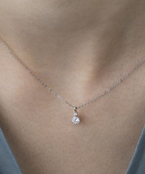 4℃ シルバー　一粒　ネックレス Canal4℃（カナルヨンドシー） ネックレス シルバー 一粒 ネックレス